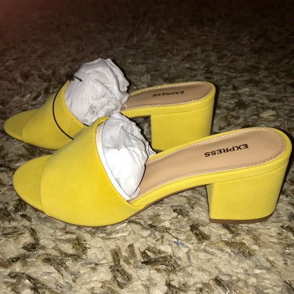Express Shoes - Express Low Heel Slide Mules